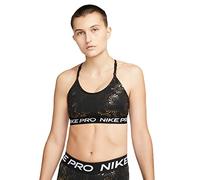 NIKE Dri Fit Indy Strpy Sparkle Reggiseni Black/Black/Dk Smoke Grey M