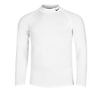 Nike Dri-Fit Manica Lunga Uomini-Bianco in bianco