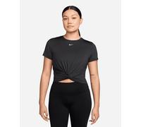 Nike Dri Fit One Classic Small Logo Crop W - T-shirt Training - Donna - Nero S