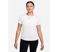 Nike Dri Fit One Classic Small Logo W - T-shirt Training - Donna - Bianco S