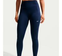 Collant lunghi nike one seamless front blu da donna