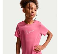 Maglietta per ragazze Nike Kids One Fitted Dri-Fit Short Sleeve - peony/white - Bianco (L)