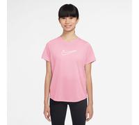 Maglietta per ragazze Nike Kids One Fitted Dri-Fit Short Sleeve - med soft pink/white - Rosa (XS)