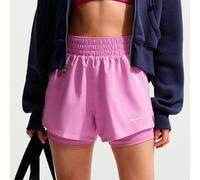 Pantaloncini da tennis da donna Nike One Dri-Fit High-Waisted 3" 2in1 - light magenta/white - Rosa (XL)