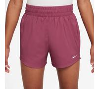 Pantaloncini per ragazze Nike Kids Dri-Fit One High-Waisted Woven - sweet beet/white - Rosso (L)