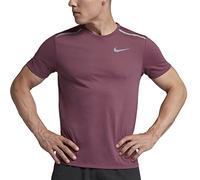Nike Dri Fit Rise 365, Maglietta de Running Uomo, Borgogna (Vintage Wine/Metallic Silver), XL