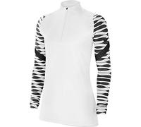 Nike, Dri-Fit Strike 21, Maglia da Calcio per Allenamento con Zip A 1/4, Bianco/Nero/Nero/Nero, XS, Donna