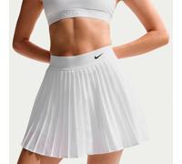 Nike Dri-Fit Victory High Rise Pleated Gonna Donna-bianco in bianco, Taglia: L