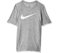 Nike Drifit Drifit Boys' Shortsleeve tra, Uomo, Smoke Grey/White, S