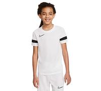 Nike Dry Fit Academy 21, Trikot Unisex Bambini E Ragazzi, White/Black/Black/Black, 158