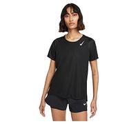 Nike Dry Fit Race T-Shirt, Black/Reflective Silv, L Donna