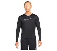 Nike Dry Fit UV Run Division Miler Flash Camicia, Black/Reflective Silv, XL Uomo