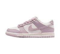 NIKE Dunk Low GS Sneakers Ragazzo Bianco e Rosa Antico | Pelle Vera