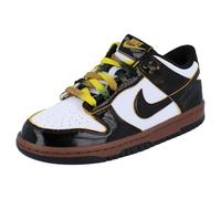 Nike Dunk Low SE Big Scarpe per bambini (Bianco/Nero/Marrone Fauna/Bright Citron), Bianco/Nero/Marrone Fauna/Bright Cedron, 5.5 Big Kid