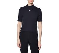 Nike DV7958-010 W NSW ESSNTL Rib Mock SS Top Maglia Lunga Donna Black/White Taglia L