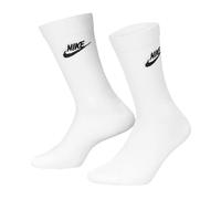 Nike DX5025-6 paia di calzini sportivi - bianco/nero/multicolore - Sportswear Everyday Essential CREW calzini 34/38/42/46/50 - donna, uomo, unisex, colore: bianco, taglia: 38-42, bianco, 38-42
