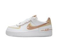 NIKE DZ1847-111 Air Force 1 Shadow Donna, White/Hemp-Team Gold-White EU 38.5