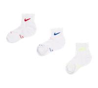 Nike Elevated Ankle 3 Pack Unisex - Calze Bianco - Taglia 42 - 46 - Algodón White 42 - 46
