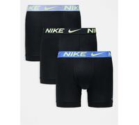 Nike - Elite Breathe - Confezione da 3 paia di boxer neri con fascia in vita nera, viola e grigia-Nero 54