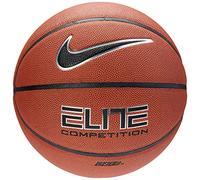 Nike Elite - Pallone da basket, da adulto, colore: ambra/nero/argento metallizzato