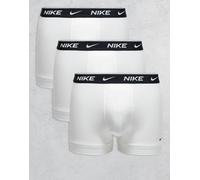 Nike - Essential - Confezione da 3 paia di boxer aderenti in cotone elasticizzato bianchi-Bianco 48