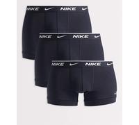 Nike - Essential - Confezione da 3 paia di boxer aderenti in cotone elasticizzato neri-Nero 48