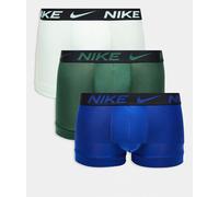 Nike - Essential - Confezione da 3 paia di boxer aderenti verdi/blu/menta in microfibra XL