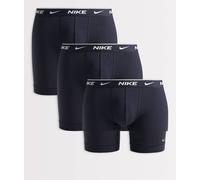 Nike - Essential - Confezione da 3 paia di boxer lunghi neri in cotone elasticizzato-Nero 46