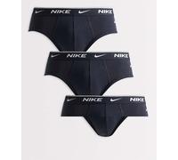 Nike - Essential - Confezione da 3 paia di slip neri in cotone elasticizzato-Nero 50