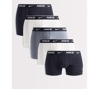 Nike - Essential - Confezione da 5 boxer aderenti in cotone color nero/bianco/grigio-Multicolore 46