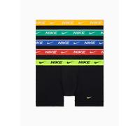 Nike - Essential - Confezione da 5 paia di boxer aderenti neri in cotone con vita elasticizzata colorata-Nero 54