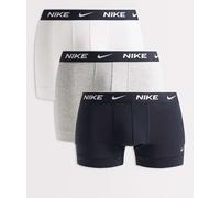 Nike - Essential Cotton Stretch - Confezione da 3 paia di boxer aderenti nero/grigio/bianco-Multicolore 44