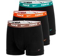 NIKE ESSENTIAL COTTON STRETCH TRUNK 3 PK BOXER UOMO DRI-FIT COL.NERO VERDE ORANG