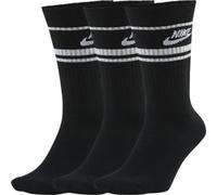 Nike Essential Crew Socks - Calzini da 3 pezzi, nero/bianco, 43-46