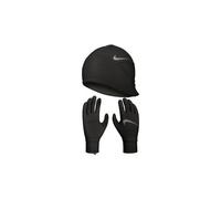 Set berretto + guanti da donna Nike Essential Running nero/argento (M-L)