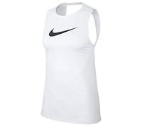 Nike Essential Swoosh, Canotta in Mesh Donna, White/Black, M