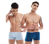 Boxer sportivi da uomo Nike Dri-Fit Everyday Cotton Stretch 2P - light armory blue/blueforce white - Blu (L)
