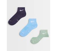 Nike - Everyday - Confezione da 3 paia di calzini alla caviglia blu multi S