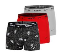 Nike Trunk 3PK Intimo, Blk NK LG PRNT/COLGE Grey/Uni Red, S Uomo