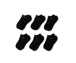 Nike Everyday Cushion No Show Socks, Black/White, XL