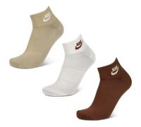 Nike Everyday Cushioned Ankle 3 Pack Unisex - Calze Beige - Taglia 38 - 42 Beige 38 - 42