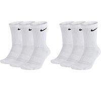 Nike Everyday Cushioned Crew - Calzini da allenamento da uomo, 6 paia, bianco, 42