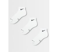 Nike Everyday Elevated confezione da 3 paia di calzini alla caviglia bianchi-Bianco XL