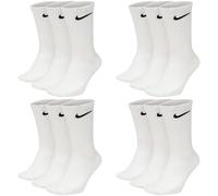Nike Everyday Lightweight Crew SX7676 - 6 paia di calze da tennis, colore: nero, bianco, 38-42