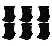 Nike Everyday Lightweight Crew SX7676 - 9 paia di calzini da tennis, colore: nero, taglia: 38-42, Nero , 38-42