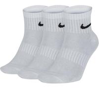 Nike Everyday Lightweight Ankle Calzini, Unisex - Adulto, White/Black, L