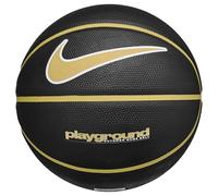 Nike Pallone da basket Playground 8P – Outdoor, gomma resistente – Nero/Oro/Bianco Taglia 7