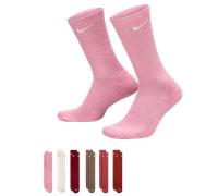 Nike Everyday Plus Cushioned Crew Calze XL Rosa