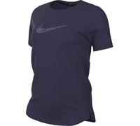 Maglia a maniche corte nike dri fit swoosh donna blu viola