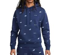 Nike FB7434-410 M NK Club+ BB PO Hoodie AOP Maglia Lunga Uomo Midnight Navy/Ashen Slate Taglia M